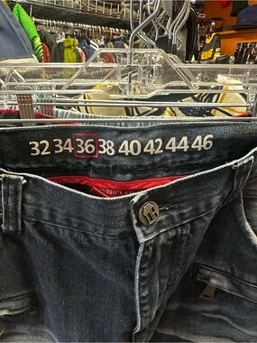 Relaxed Fit Men's Denim Jeans in Dark Blue - Size 36